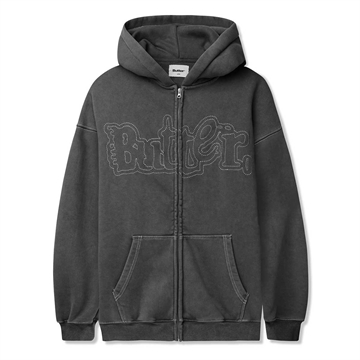 Butter Goods Hoodie Zip Breakdown Washed Black